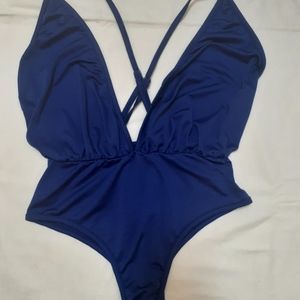 Blue one piece bodysuit